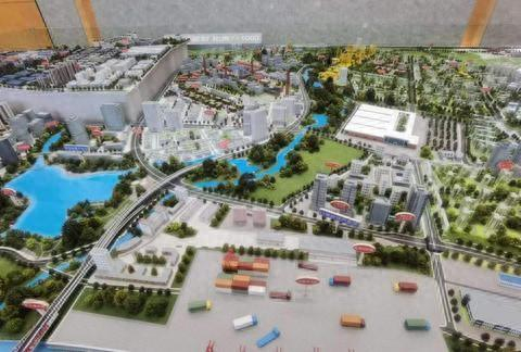 清水塘新能源装备产业新城沙盘模型。本报记者 常雯宜摄