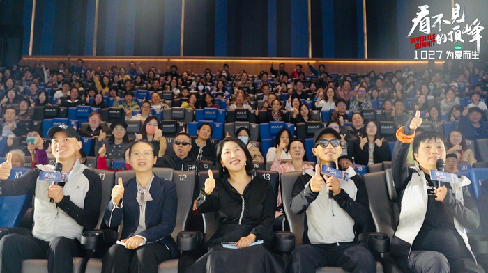 副理事长李革非(左二),普华永道中国多样性主管合伙人周星(中),盲人