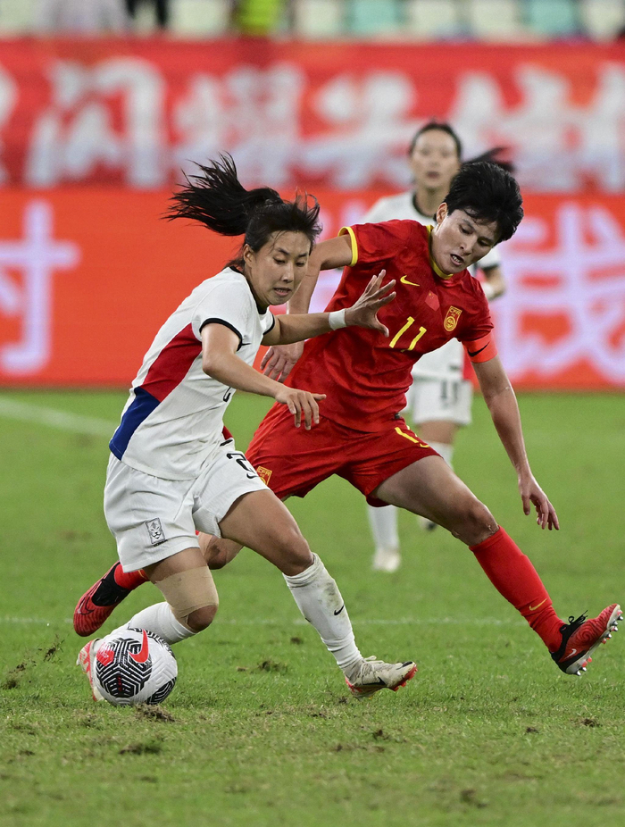 足球——巴黎奥运会女足亚洲区预选赛:中国队战平韩国队|中国队|巴黎