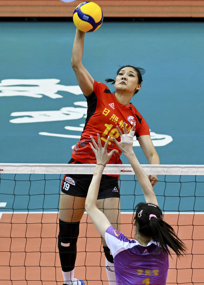 排球——女排超级联赛:天津渤海银行胜山东日照钢铁|排球|扣球|女排