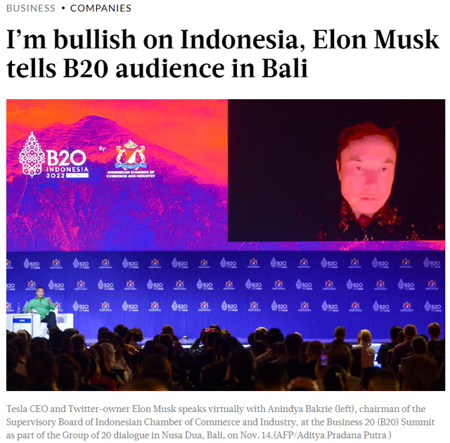 《雅加达邮报》2022年相关报道截图