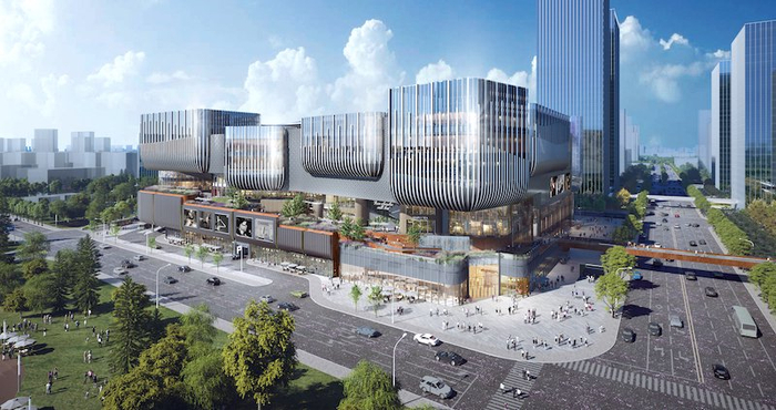 华之门广场建筑外立面效果图