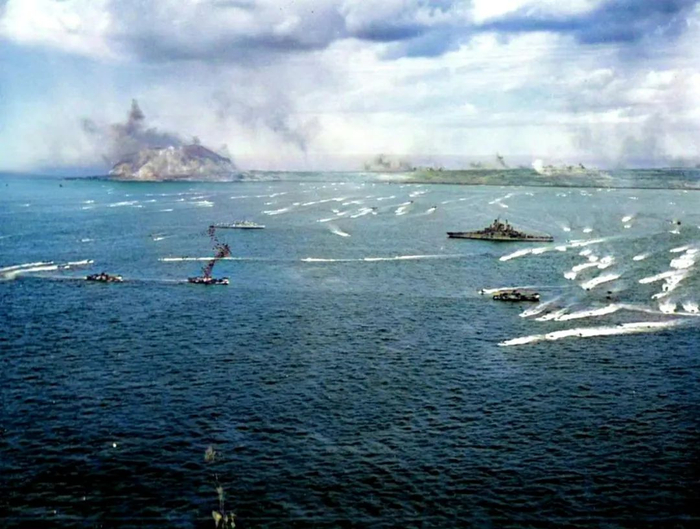 美日双方围绕岛屿展开的登陆与反登陆作战就非常多,以硫磺岛战役为例