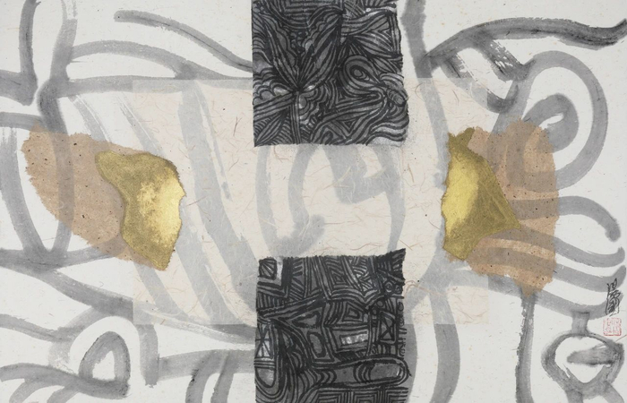 《纸的现实》之三 46x70cm 纸本、综合材料  展览：1991年上海图书馆展