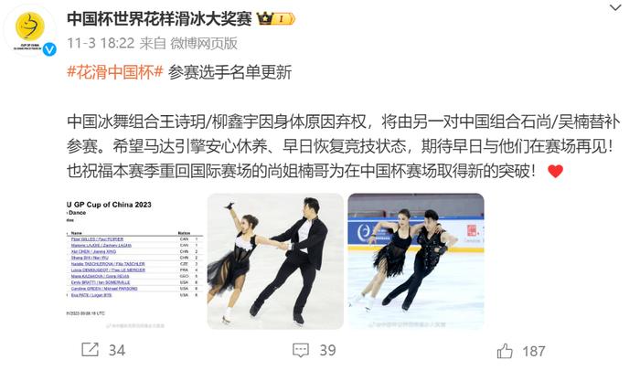 柳鑫宇，男，1994年10月16日出生于吉林省长春市，中国花样滑冰冰上舞蹈运动员。