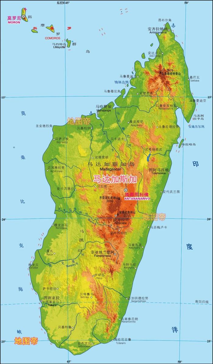 马达加斯加岛山脉名称图片