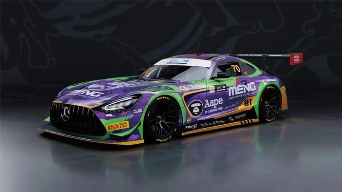 海外消息 evangelion racing将驾驶初号机配色的 amg gt3 evo 穿过