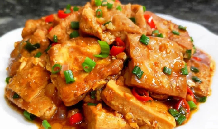 美食diy红烧家常豆腐少不了这一步外酥里嫩又香又辣
