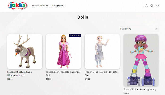 Jakks部分畅销娃娃玩具