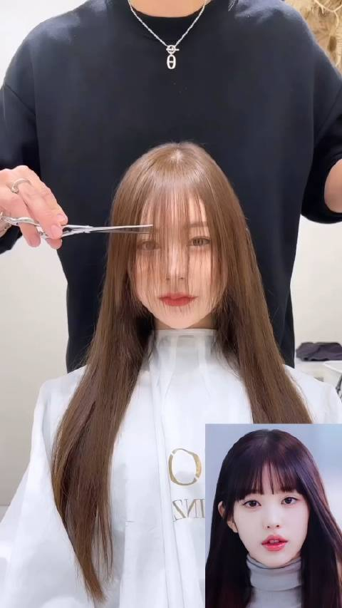 张元英同款漫画齐刘海修剪教程实话实说真的很显幼态