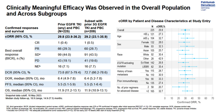 图6. HERTHENA-Lung01研究的疗效结果