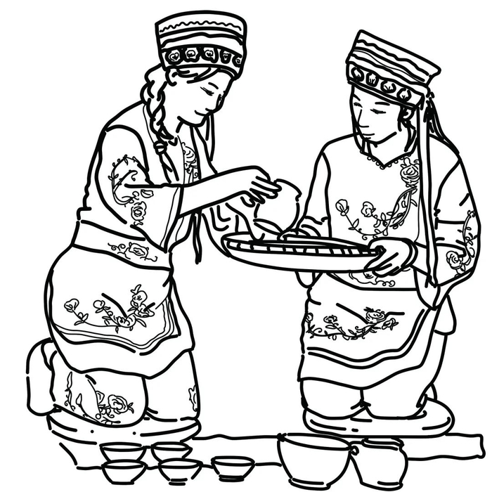 大理白族自治州白族三道茶属于人类非物质文化遗产中的茶俗品类.