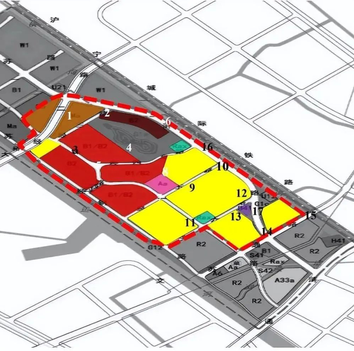 苏地 2008-G-6 号宗地地块规划示意图（图片来源：陆家嘴集团公告）