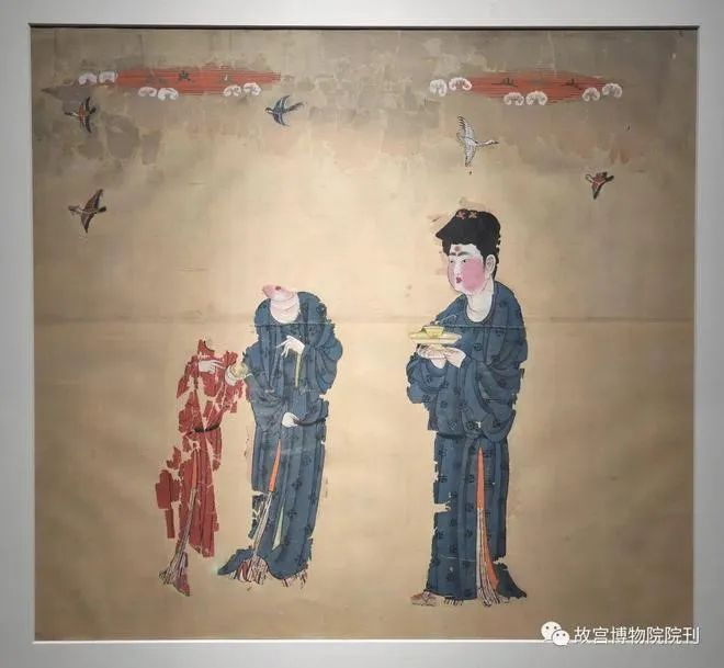 唐《托盏侍女图》，阿斯塔那墓地187号墓出土，新疆维吾尔自治区博物馆藏。图|故宫博物院院刊微信公众号