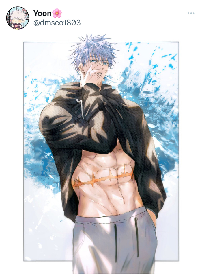 韩国太太绘制的角色撩衣服露腹肌图 动作出处:李泰民 guilty|韩国