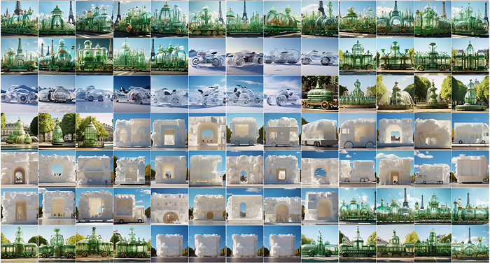 成品经过了多轮优化，这是部分过程图展示