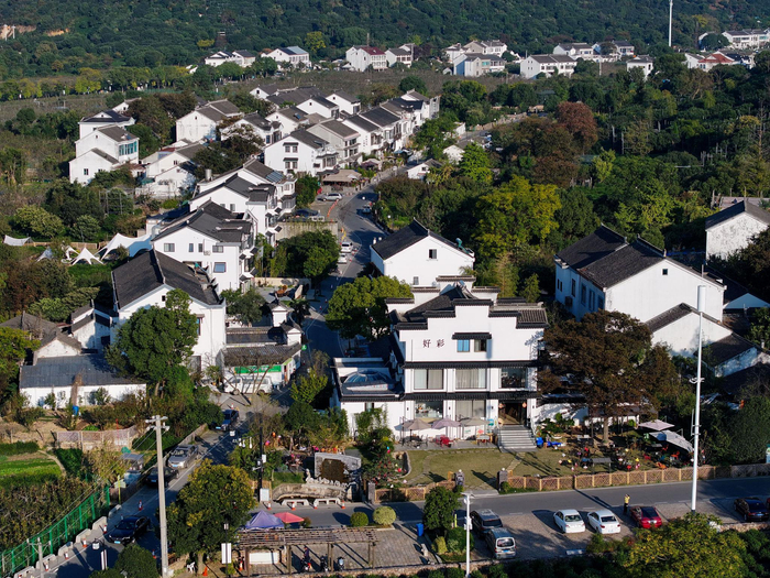 四季中国苏州树山村田园景色美民宿引客来