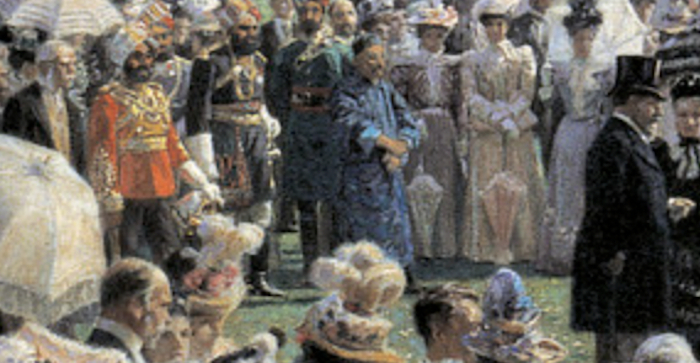 涂克森《1897年维多利亚女王登基巡游图》局部