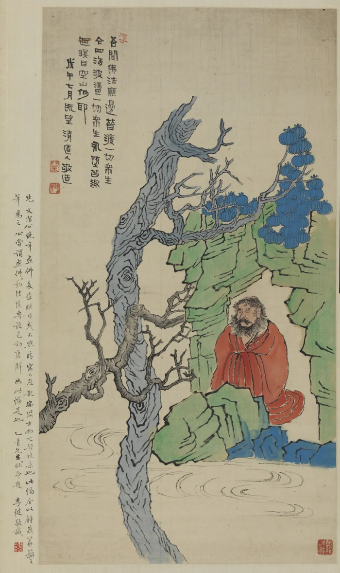 佛像 李瑞清 中国画 98.4×51.4cm 1918年 中国美术馆藏