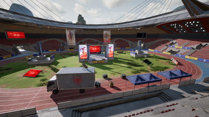 届时落地肯定抢不到枪的体育场