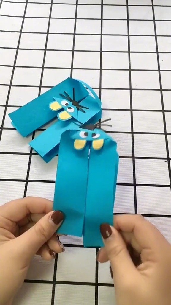 亲子手工玩具手工小老鼠手工制作陪孩子折起来