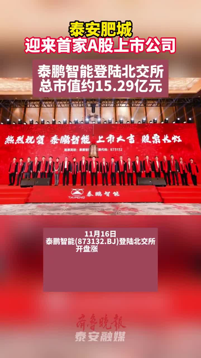 果然视频丨泰安肥城迎来首家a股上市公司