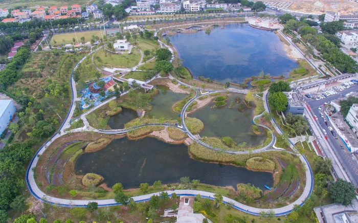 改造后全景改造后的绿道欧春健 《定岗湖湿地公园蜕变》组图李寅龙