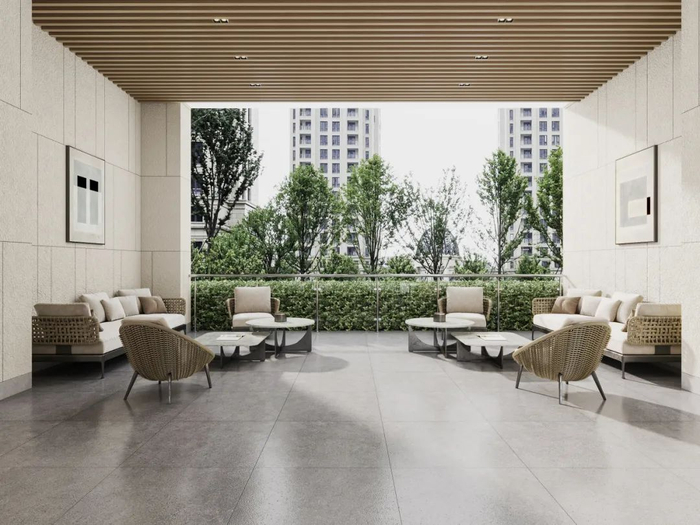 （城投置地天湖岸项目架空层效果图）