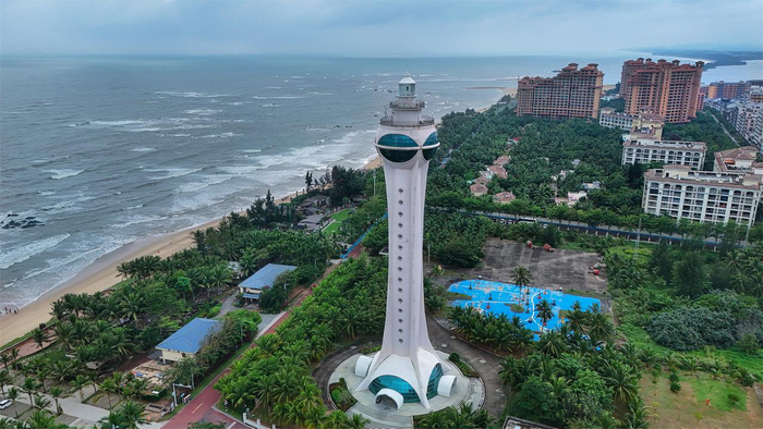 航拍海南岛琼海博鳌海的故事