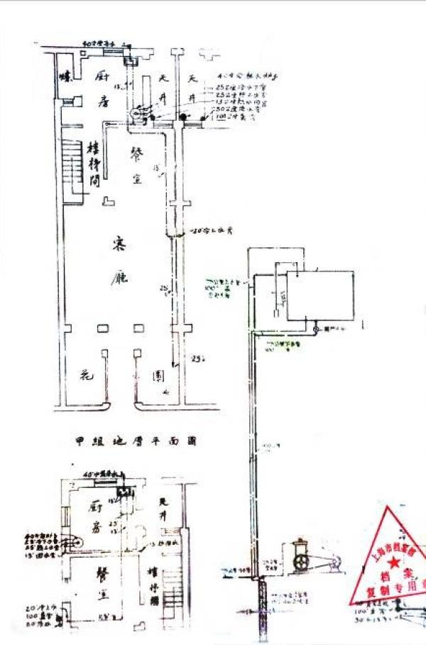 里弄建筑给水图