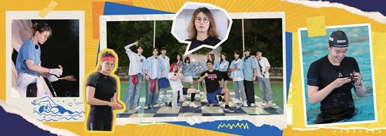 游泳运动员傅园慧在综艺《力争上游·旱鸭子季》中担任教练。本组图片均为剧照