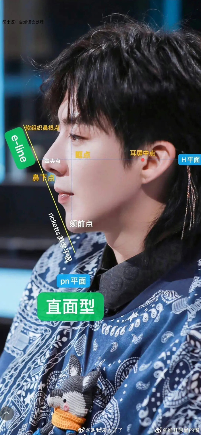 有博主分析刘宇宁的五官,称他是脸型恰到好处的整容模版