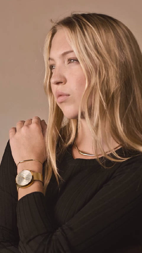 lilamoss出镜ck手表珠宝广告大片