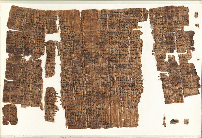 纸莎草纸手稿，埃及，公元5-6世纪，纽约大都会艺术博物馆藏