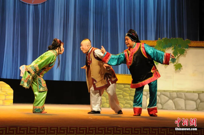 国家级非物质文化遗产聊斋俚曲戏。闫盛霆 摄