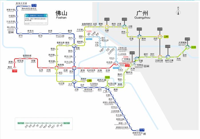 广州到佛山轻轨线路图图片