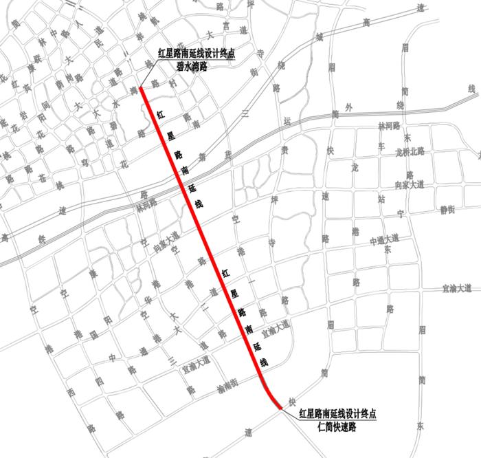 梓州大道南延线线路图图片