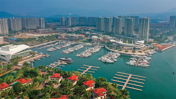 航拍海南岛会唱歌的沙滩陵水清水湾
