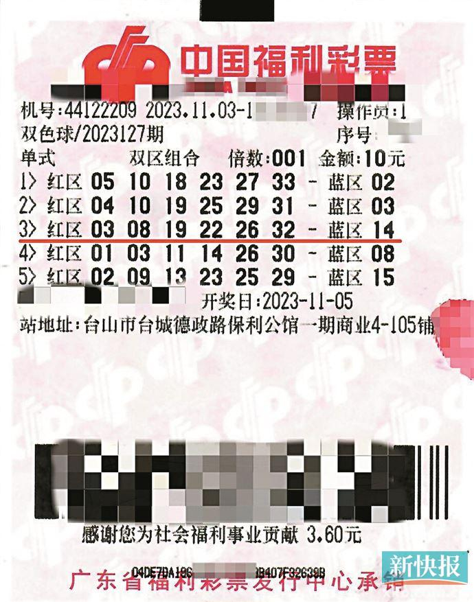 江门彩民喜中双色球一等奖689万元