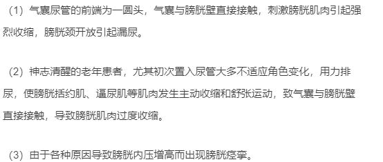 尿道鬆弛3.導尿管阻塞,引流不暢2.尿管質量差1.