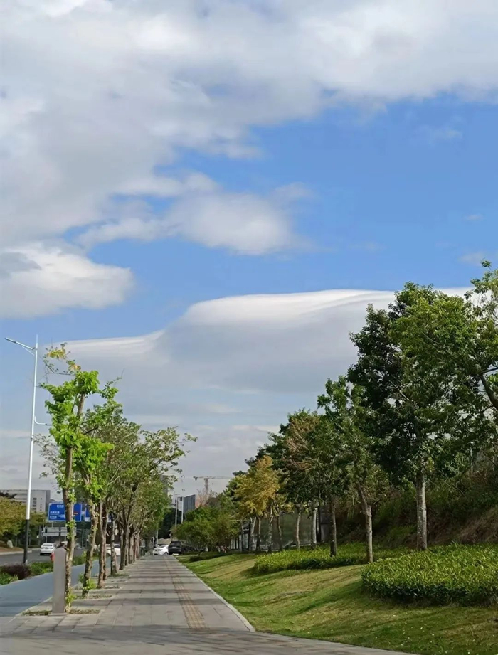被通知需要住院手术的当天下午，小袁拍到了很奇怪的云，她想，这或许也是某种征兆吧。图/受访者供图