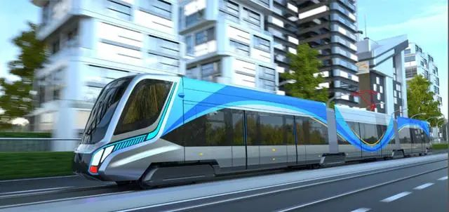 （有轨电车示意图）