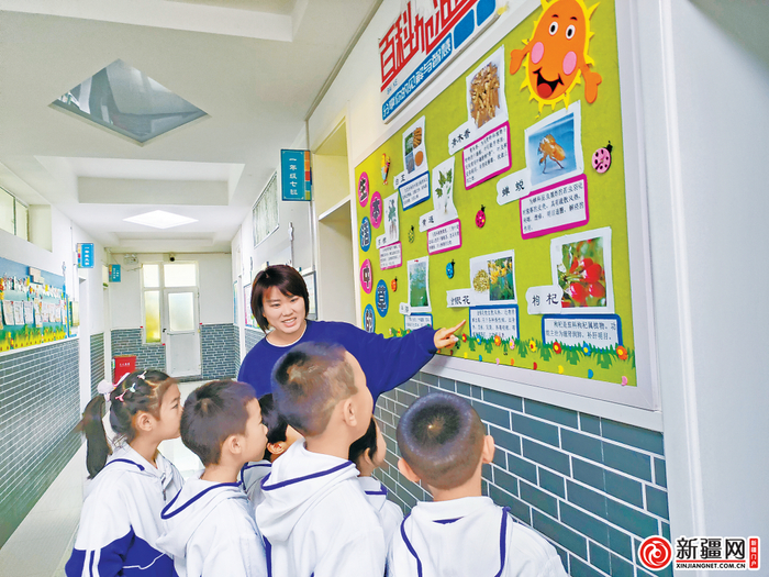 11月21日上午，市第15小学一年级的学生们围在老师身边辨认中草药。（全媒体记者刘薇摄）