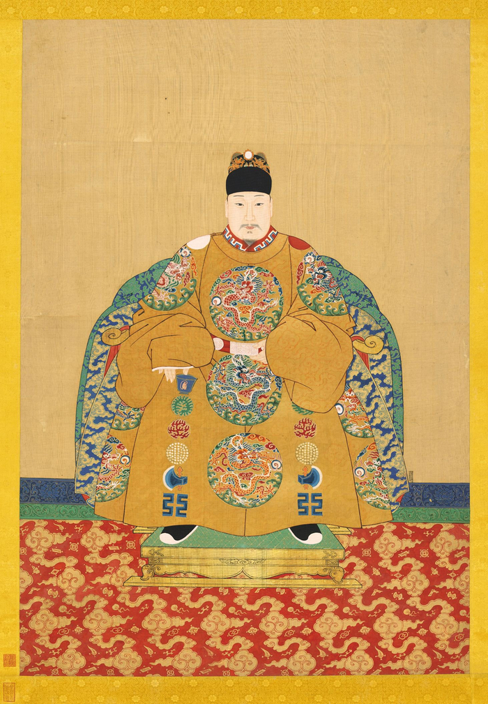 图2.1 台北故宫博物院藏神宗显皇帝御容（万历皇帝坐像）