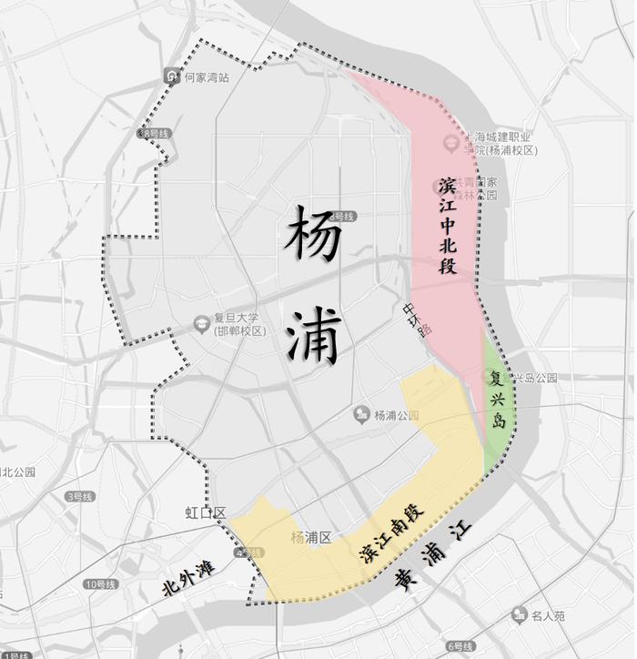 杨浦滨江线路图图片