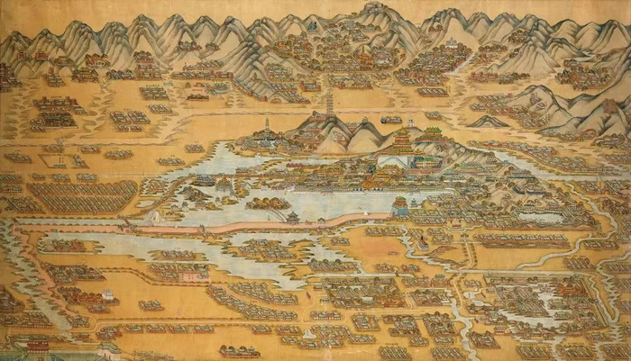 颐和园八旗兵营图