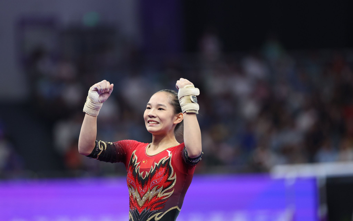 唐茜靖将全力为巴黎名额而战。  新京报记者 王飞 摄