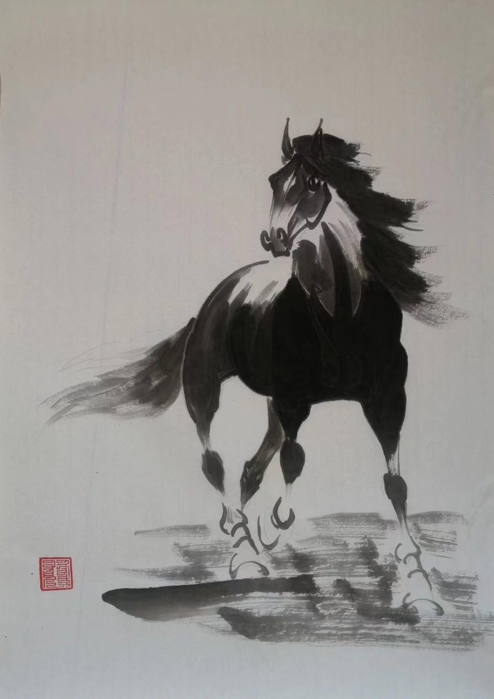 蒙古画马第一人,孛儿只斤 白音德力格尔|绘画|德力格尔|画家_新浪新闻