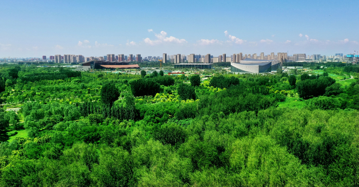 与东方化工厂资料图同角度拍摄的“三大建筑”。特约摄影 马文晓 摄