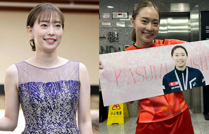 石川佳纯近照,与57岁老瓦同框!国乒两代老熟人,纯妹子更美了